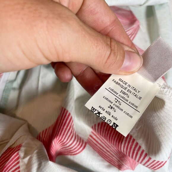 Ottod'Ame Womens Geometric A-Line Knee Length Skirt Multi 6 Elastic Waist Cotton - Picture 7 of 9